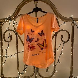 Key West Orange Butterfly Shirt
